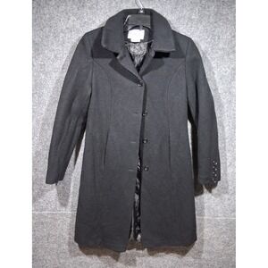 Worthington Classic 80%Wool,20%Nylon Black Coat‎ Knee-length Women's SMALL